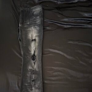 Distressed Black Jeans